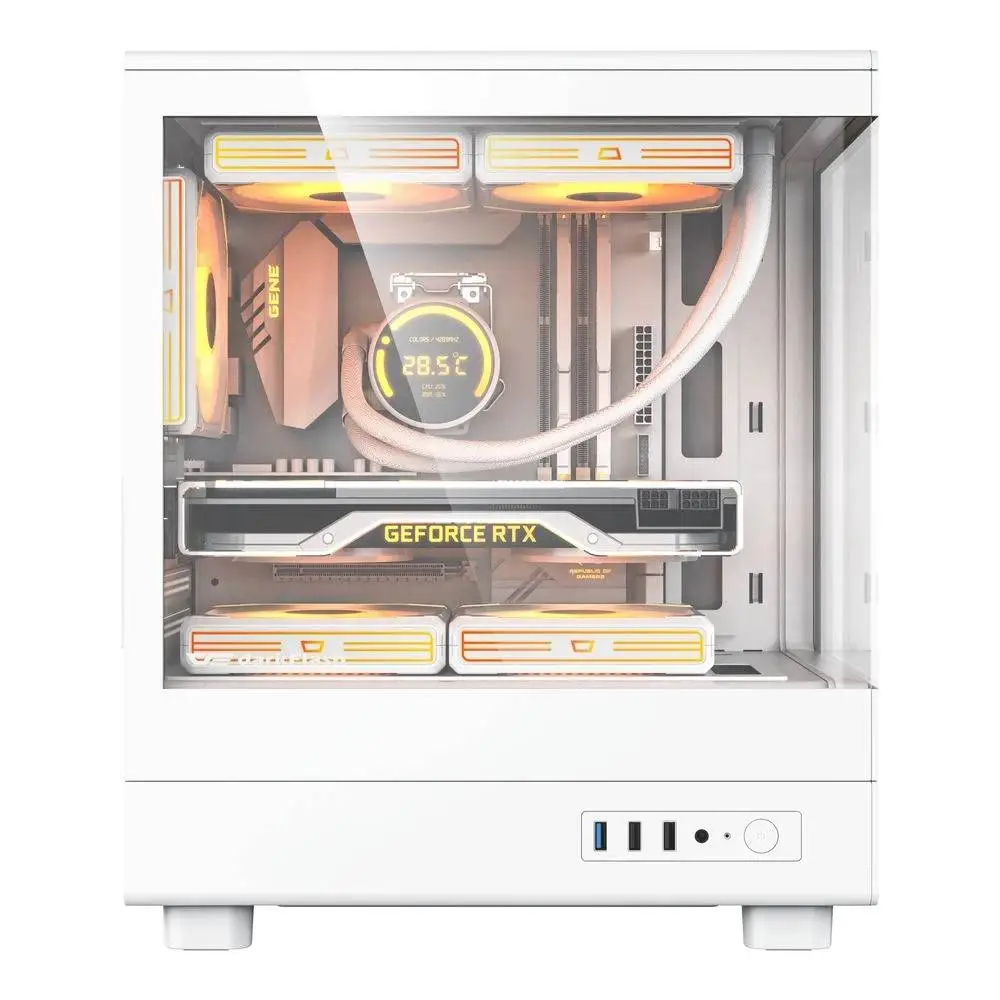 Кутия Darkflash DB330M White Case mATX Reversed fans included