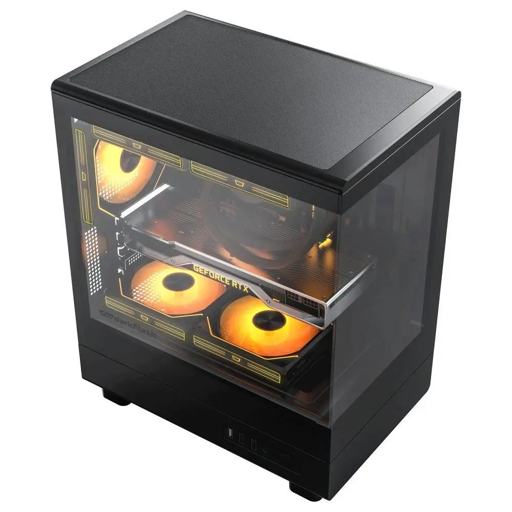 Кутия Darkflash DB330M Black Case mATX Reversed fans included