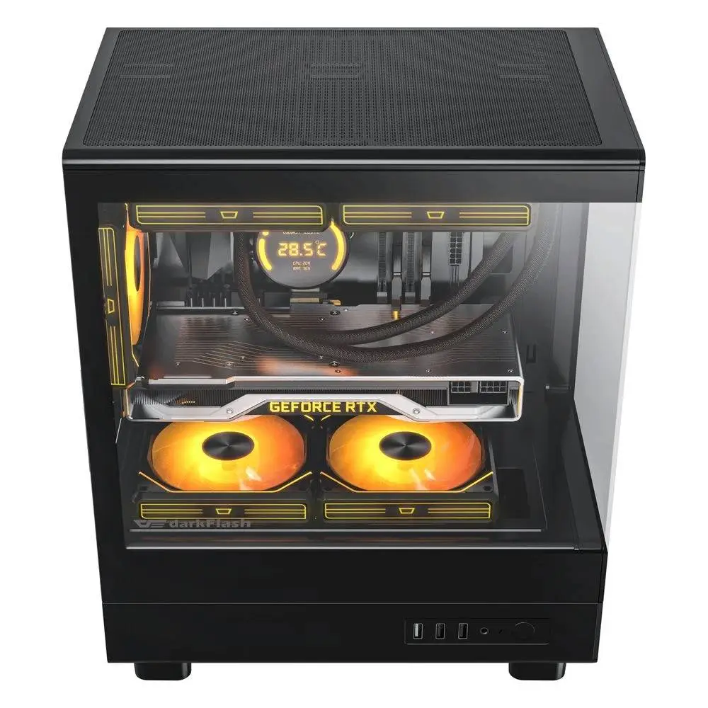 Кутия Darkflash DB330M Black Case mATX Reversed fans included