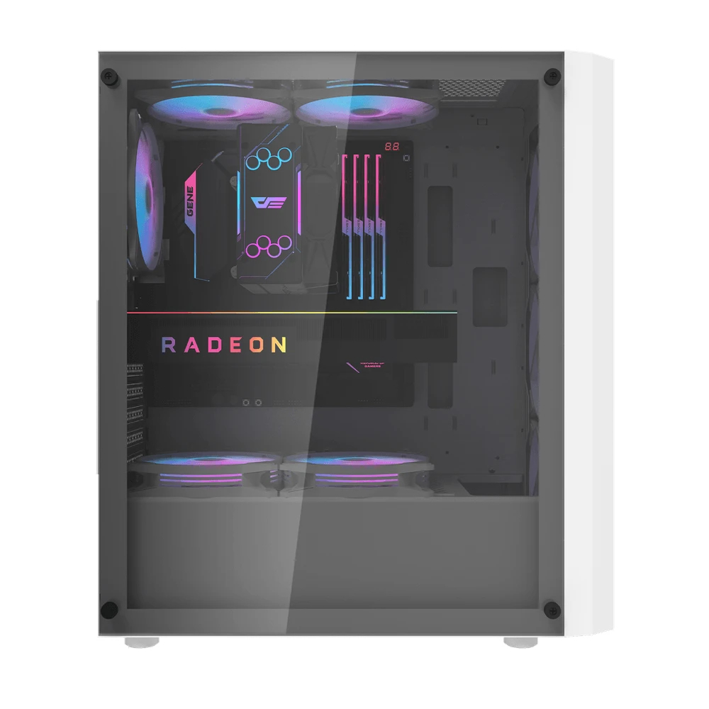 Кутия Darkflash DK351 White Case ATX 4 fans included