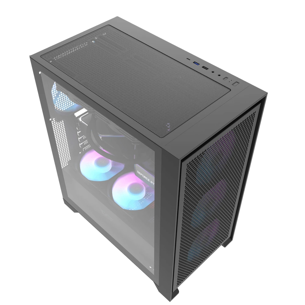 Кутия Darkflash DRX70 Mesh Black Case ATX Addressable RGB 4 fans USB-C