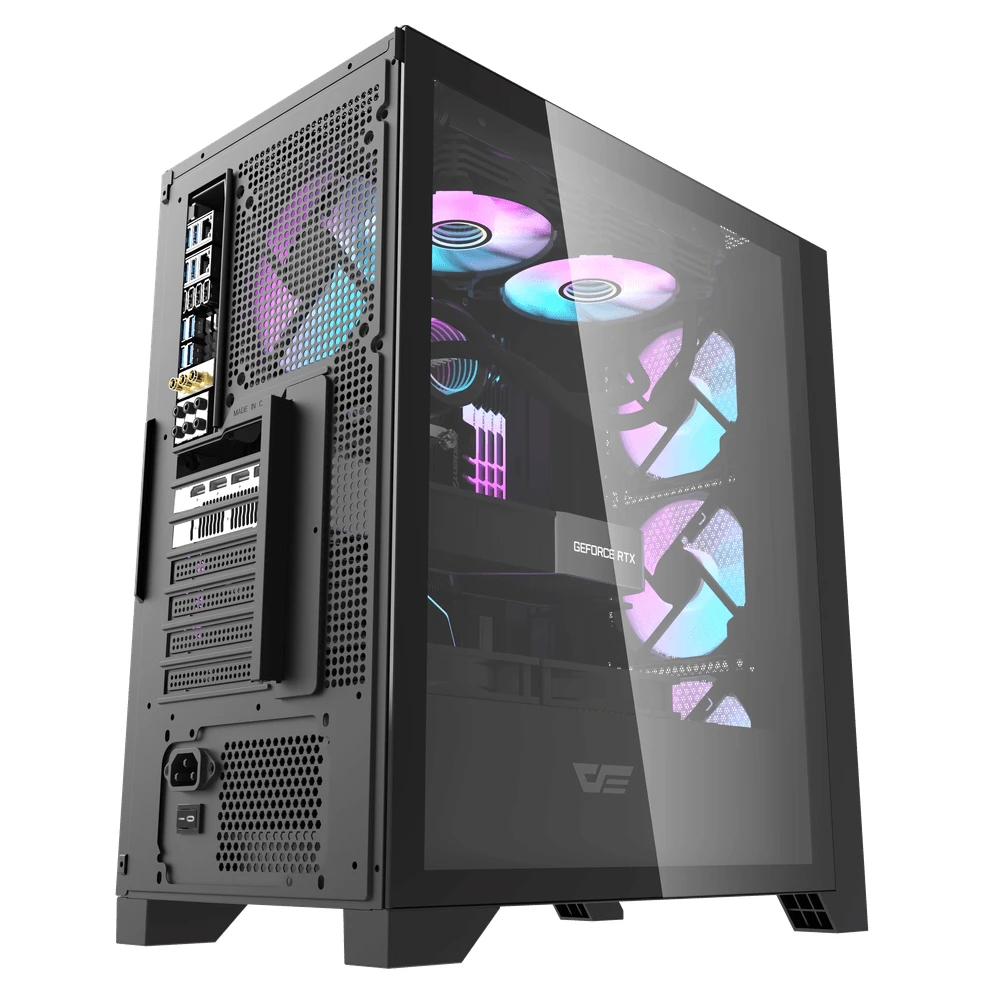 Кутия Darkflash DRX70 Mesh Black Case ATX Addressable RGB 4 fans USB-C