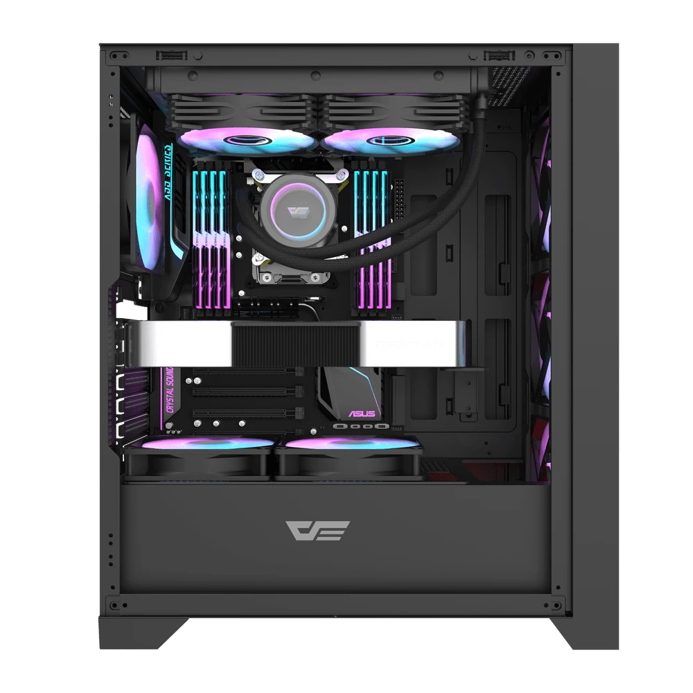 Кутия Darkflash DRX70 Mesh Black Case ATX Addressable RGB 4 fans USB-C