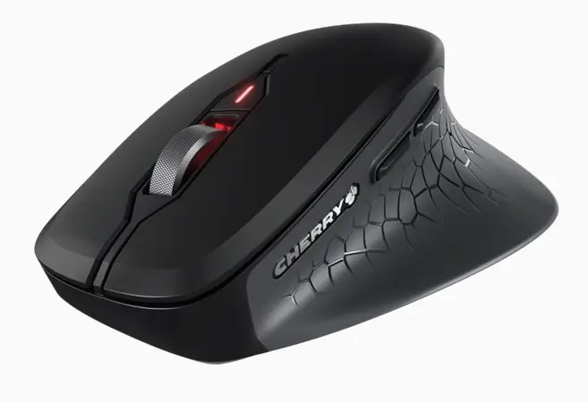 CHERRY Stream ергономична безшумна мишка Comfort, 6 бут, 4000dpi, черна