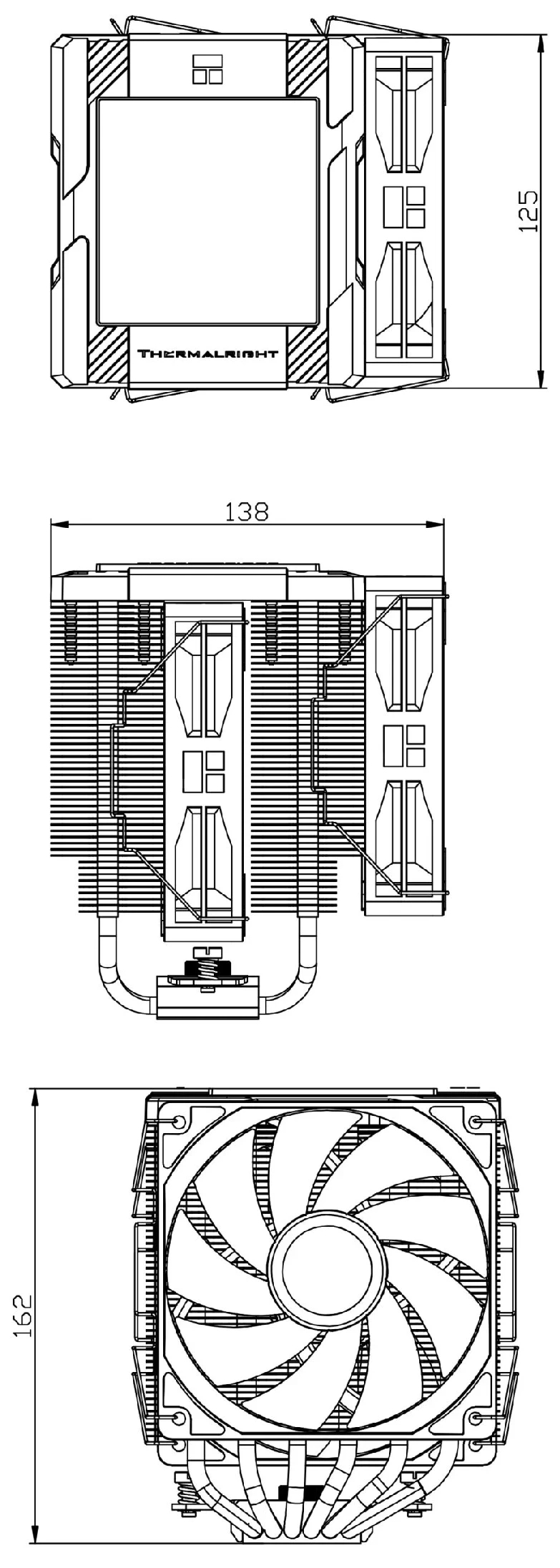 Ψυγείο για επεξεργαστή Thermalright Peerless Assassin 120 Digital A-RGB Λευκό Dual-Tower CPU Cooler