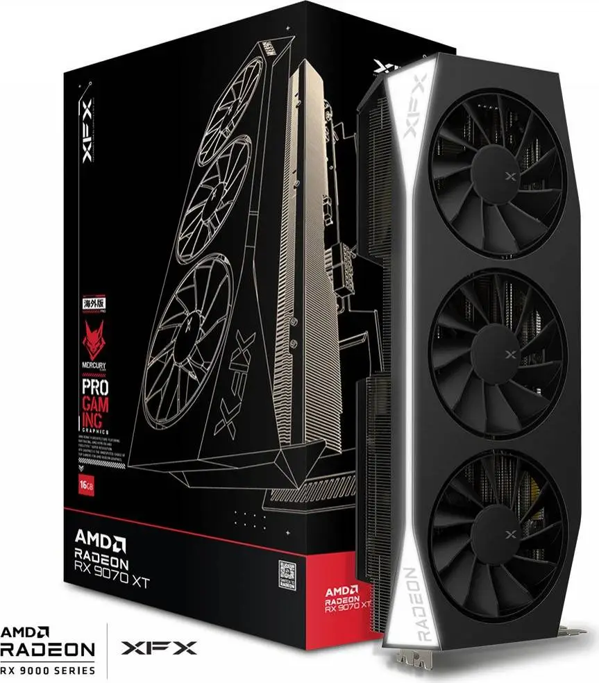 Видео карта XFX Mercury Radeon RX 9070 XT Gaming Edition 16GB - RX-97TMERCB9