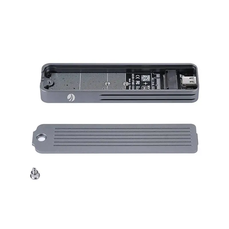 VCom външна кутия за диск Storage - Case - M.2 NVMe/SATA M/B key - USB-C/A Gen.2 10Gbps, Fingerprint Encryption - CU855SN-F