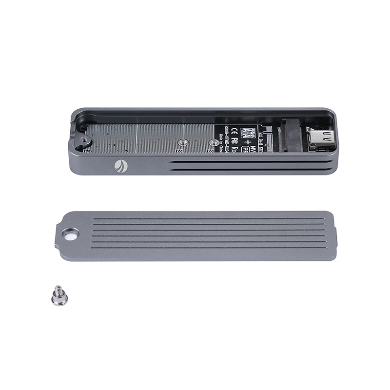 VCom външна кутия за диск Storage - Case - M.2 NVMe/SATA M/B key - USB-C/A Gen.2 10Gbps, Fingerprint Encryption - CU855SN-F