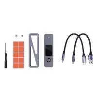 VCom външна кутия за диск Storage - Case - M.2 NVMe/SATA M/B key - USB-C/A Gen.2 10Gbps, Fingerprint Encryption - CU855SN-F
