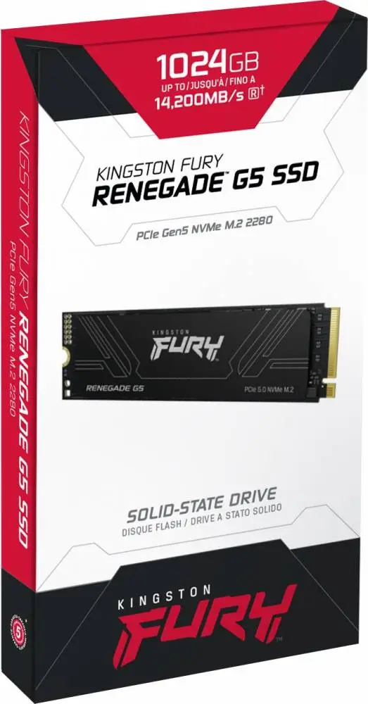 Диск SSD Kingston FURY Renegade G5 1TB M.2 2280 NVMe PCIe 5.0 - SFYR2S/1T0