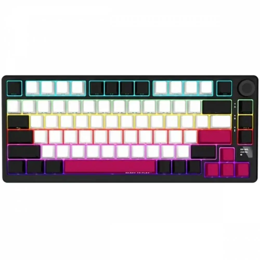 Геймърска клавиатура LORGAR KBP7075W, Wireless 75% Mechanical Gaming Keyboard Pro, Black/red, EN layout