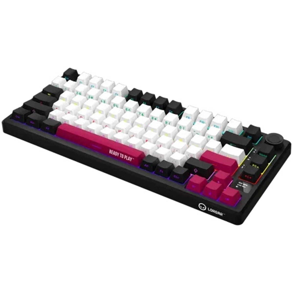 Геймърска клавиатура LORGAR KBP7075W, Wireless 75% Mechanical Gaming Keyboard Pro, Black/red, EN layout