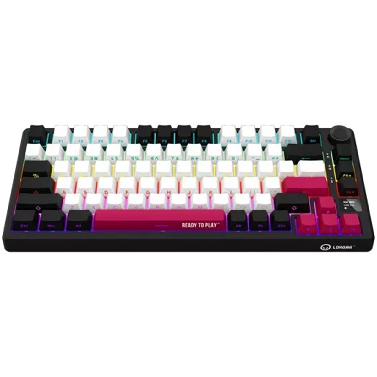 Геймърска клавиатура LORGAR KBP7075W, Wireless 75% Mechanical Gaming Keyboard Pro, Black/red, EN layout
