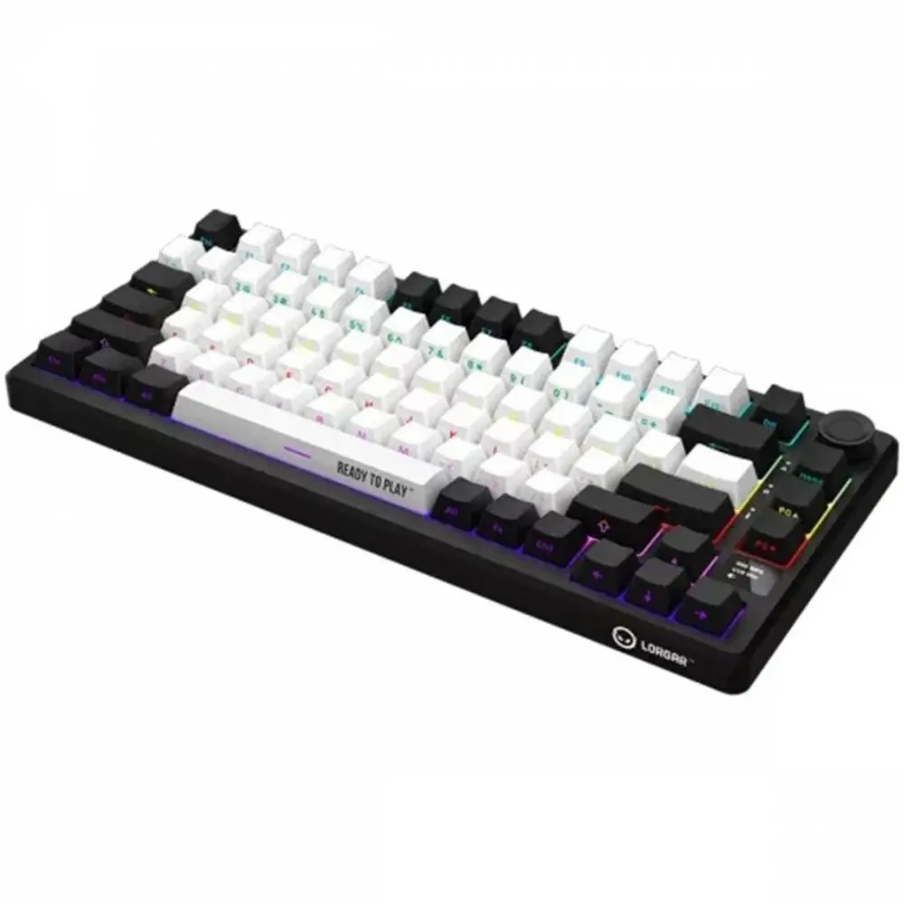 Геймърска клавиатура LORGAR KBP7075W, Wireless 75% Mechanical Gaming Keyboard Pro, Black/red, EN layout