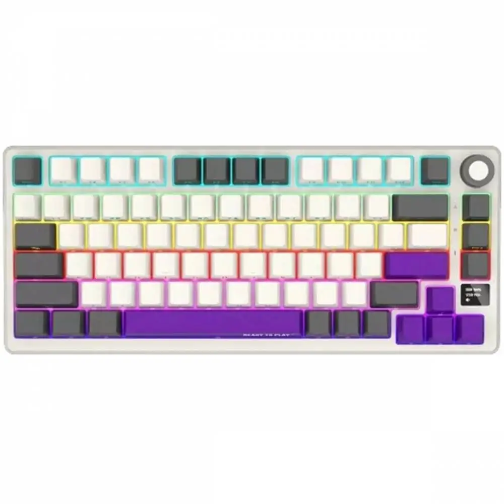 Геймърска клавиатура LORGAR KBP7075W, Wireless 75% Mechanical Gaming Keyboard Pro, Beige, EN layout