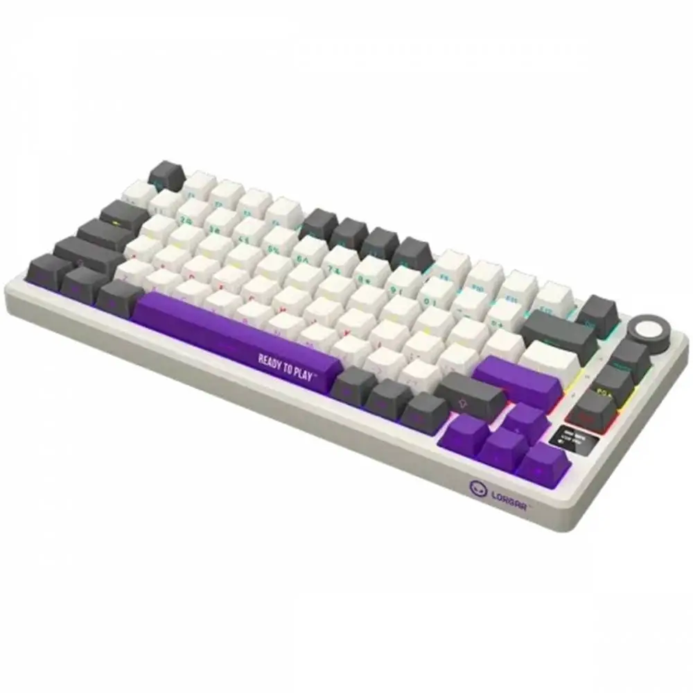 Геймърска клавиатура LORGAR KBP7075W, Wireless 75% Mechanical Gaming Keyboard Pro, Beige, EN layout
