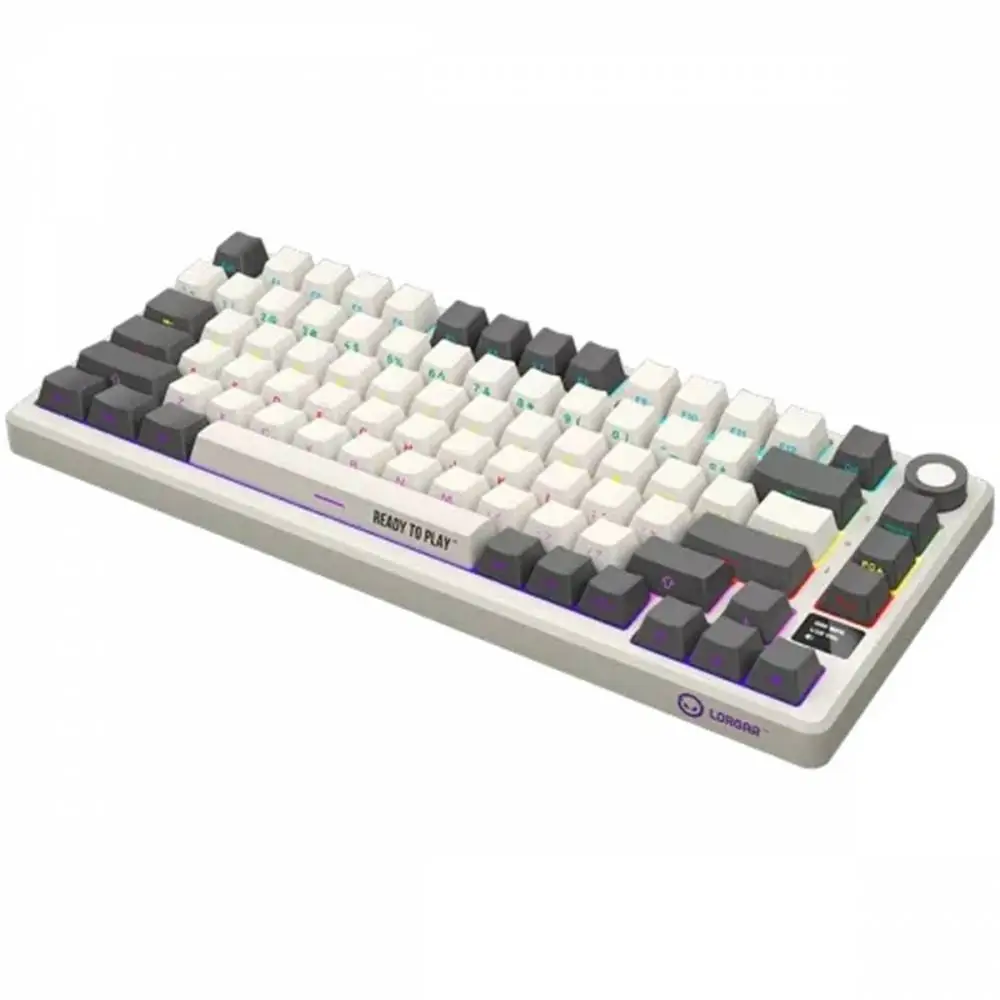 Геймърска клавиатура LORGAR KBP7075W, Wireless 75% Mechanical Gaming Keyboard Pro, Beige, EN layout