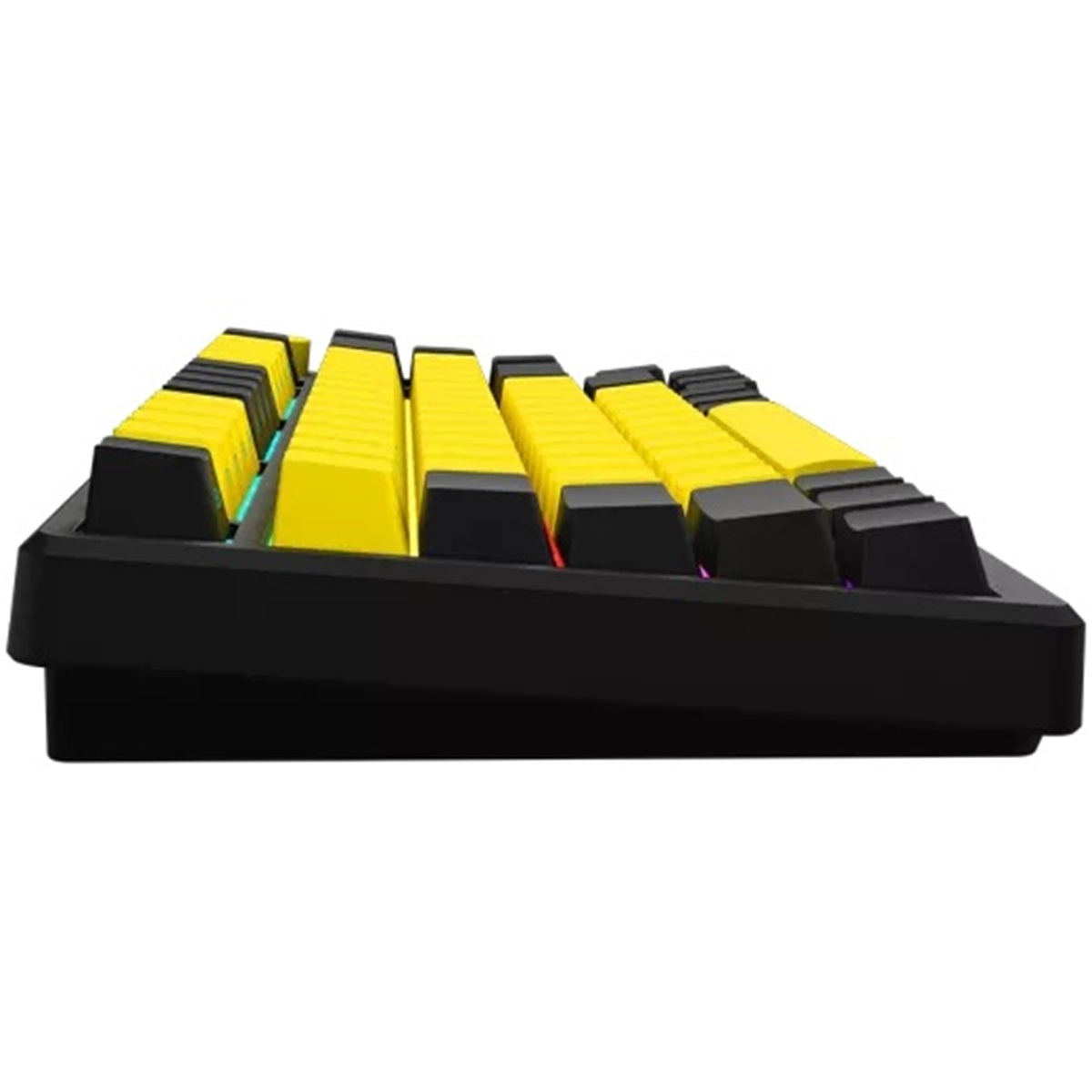 Gaming keyboard LORGAR KBP7075W, Wireless 75% Mechanical Gaming Keyboard Pro, Black/yellow, EN layout
