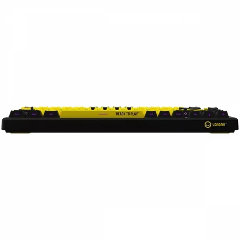Gaming keyboard LORGAR KBP7075W, Wireless 75% Mechanical Gaming Keyboard Pro, Black/yellow, EN layout