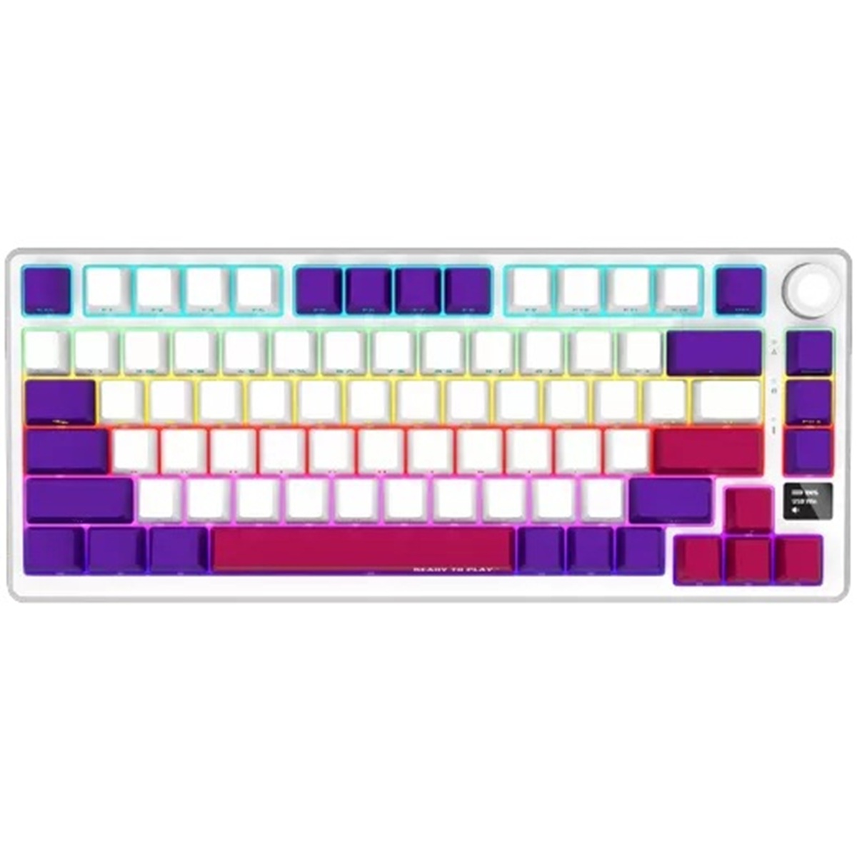 Gaming Tastatur LORGAR KBP7075W, Wireless 75% Mechanical Gaming Keyboard Pro, Weiß, EN Layout