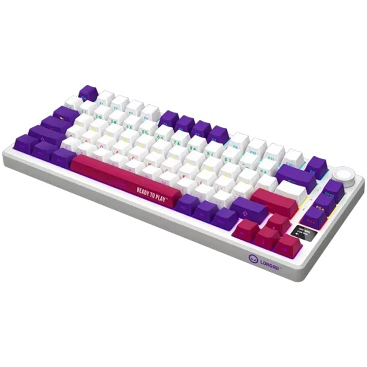 Gaming Tastatur LORGAR KBP7075W, Wireless 75% Mechanical Gaming Keyboard Pro, Weiß, EN Layout