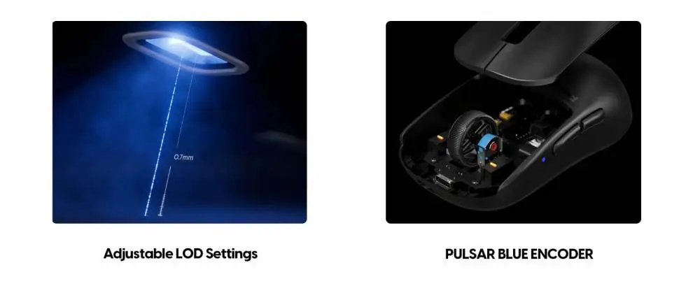 Геймърска мишка Pulsar Wireless Gaming Mouse X2 v3 Size2 Black - 1K (8K compatible)