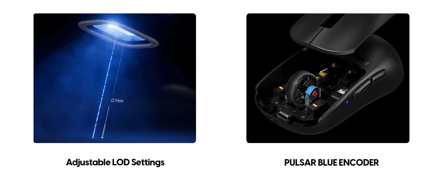 Геймърска мишка Pulsar Wireless Gaming Mouse X2 v3 Size2 Black - 1K (8K compatible)