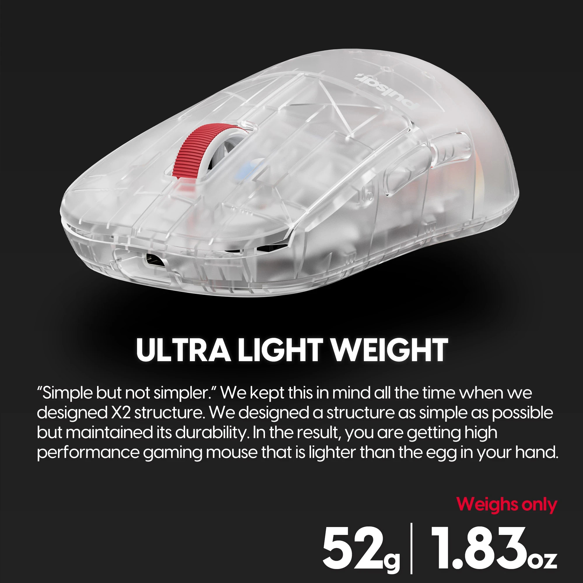 Геймръска мишка Pulsar X2H Mini Superclear [LTD 3000] - 1K