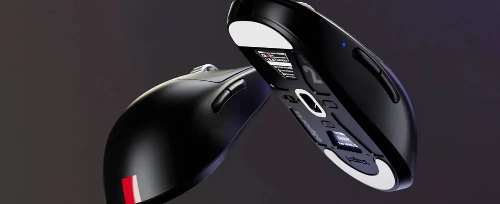Геймърска мишка Pulsar X2A v3 eS Size1 Black 8K, OLED Display, Tournament Edition