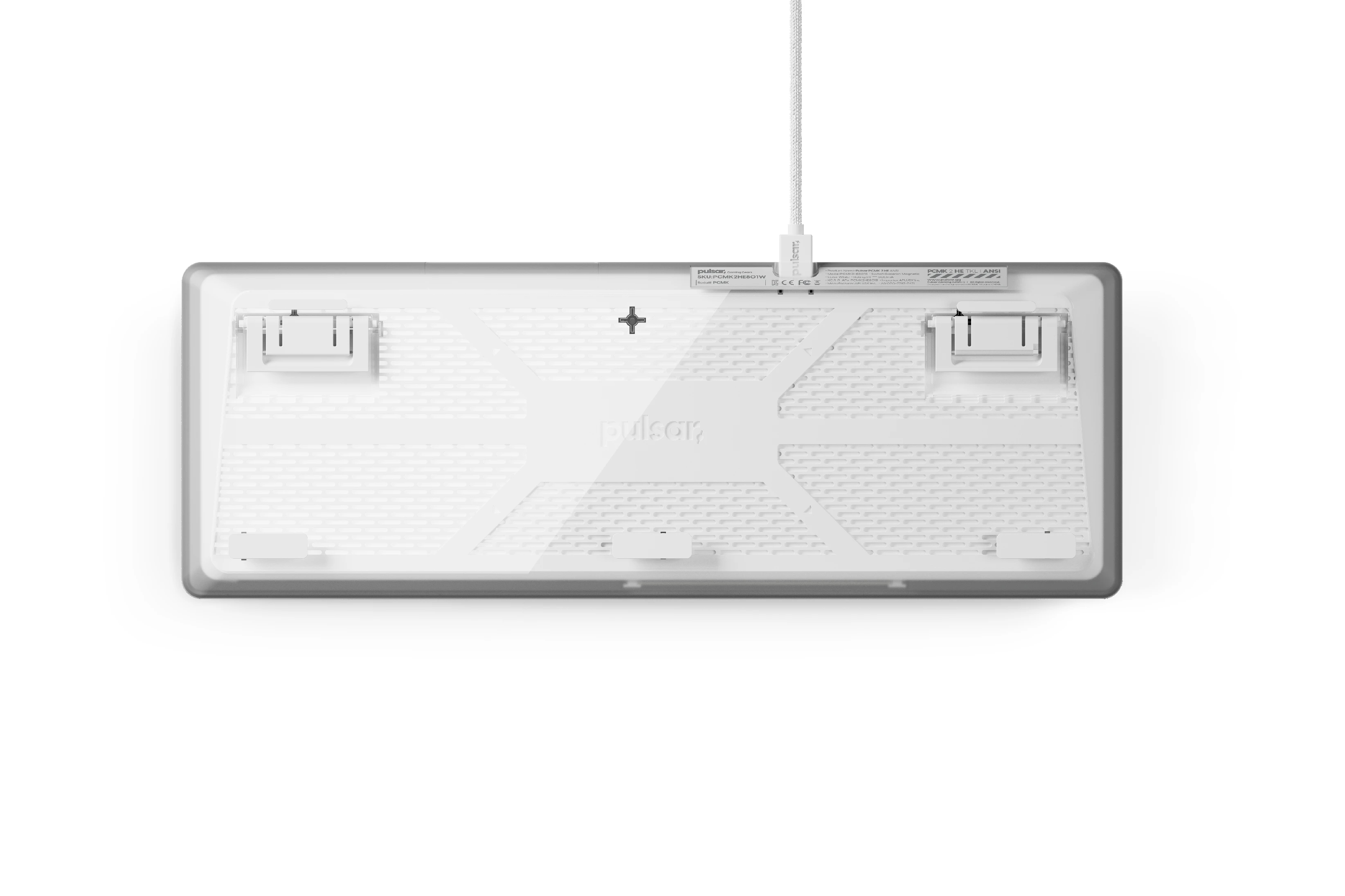 Геймърска механична клавиатура Pulsar PCMK 2 HE TKL ANSI White - 8K, Gateron Magnetic Switches [Linear]