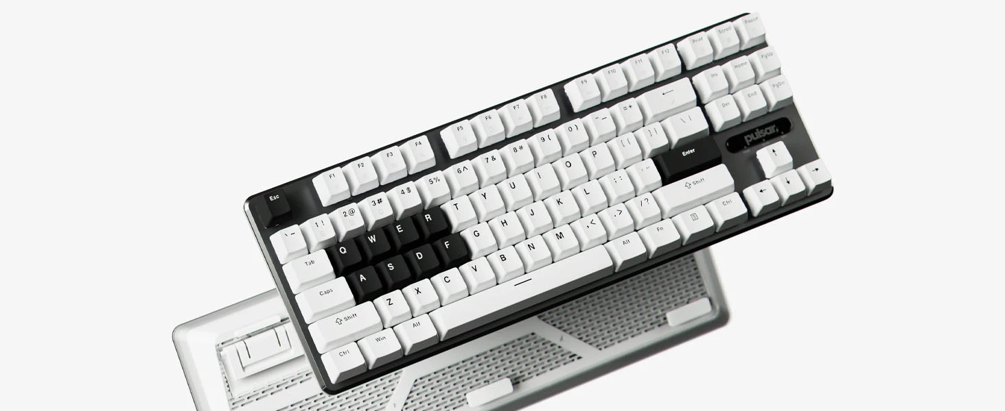 Геймърска механична клавиатура Pulsar PCMK 2 HE TKL ANSI White - 8K, Gateron Magnetic Switches [Linear]