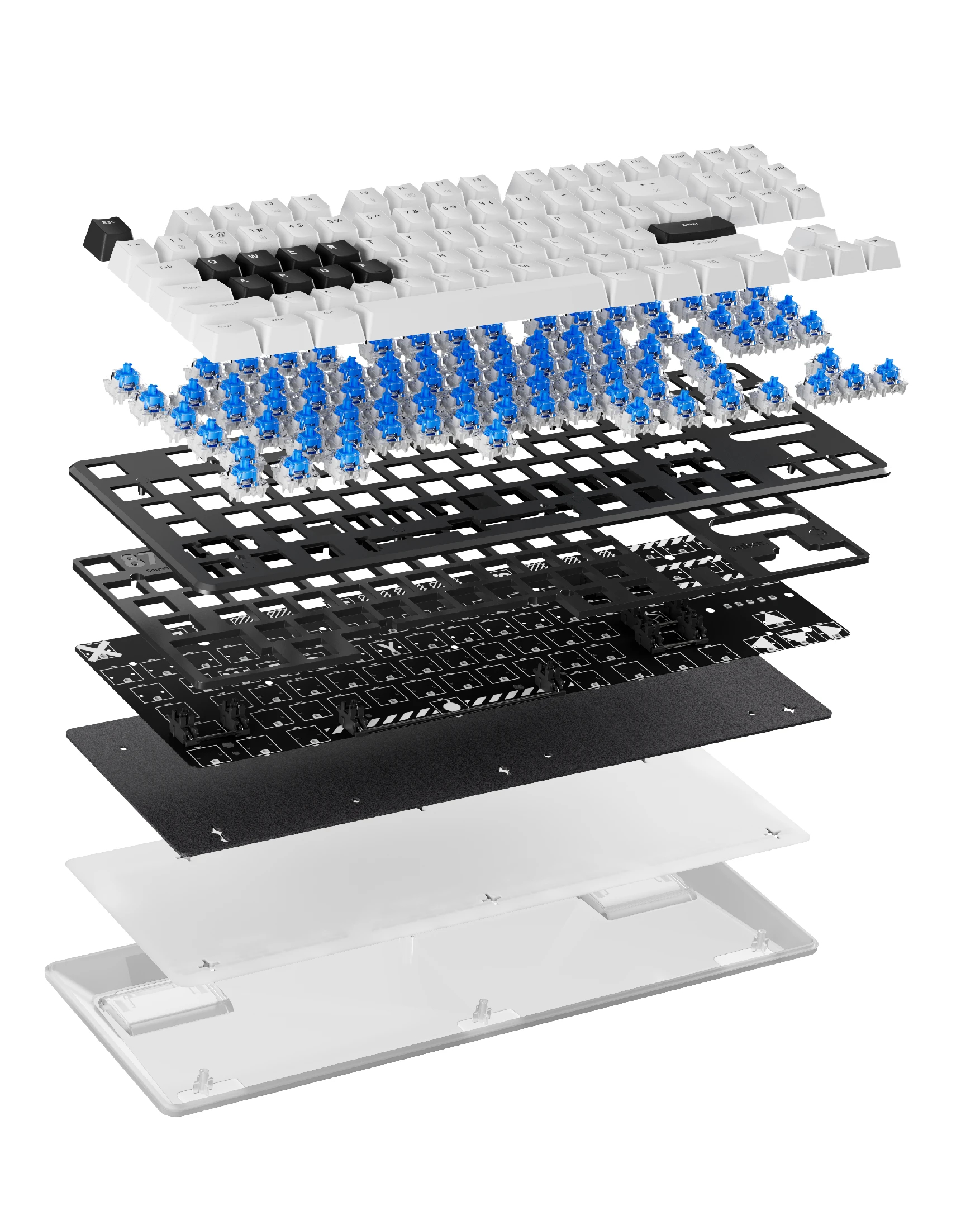 Геймърска механична клавиатура Pulsar PCMK 2 HE TKL ANSI White - 8K, Gateron Magnetic Switches [Linear]