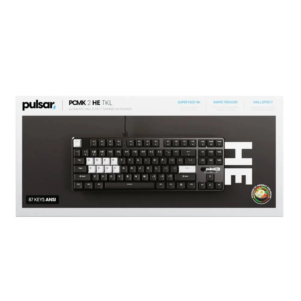 Геймърска механична клавиатура Pulsar PCMK 2 HE TKL ANSI Black - 8K, Gateron Magnetic Switches [Linear]