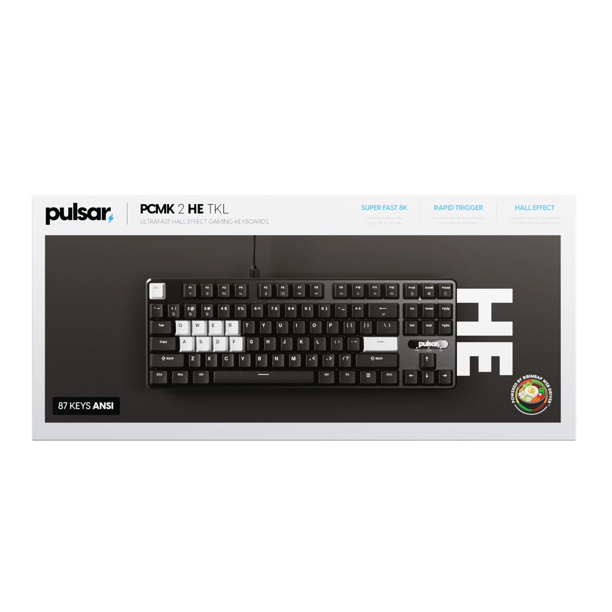 Геймърска механична клавиатура Pulsar PCMK 2 HE TKL ANSI Black - 8K, Gateron Magnetic Switches [Linear]