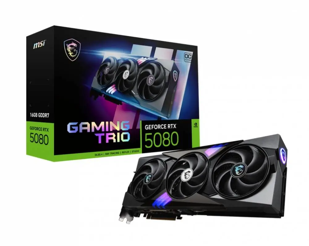 Видео карта MSI GeForce RTX 5080 16G GAMING TRIO - 912-V531-006