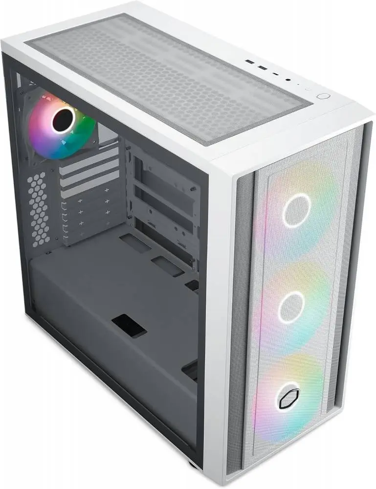 Кутия CoolerMaster MasterBox 600 White ARGB