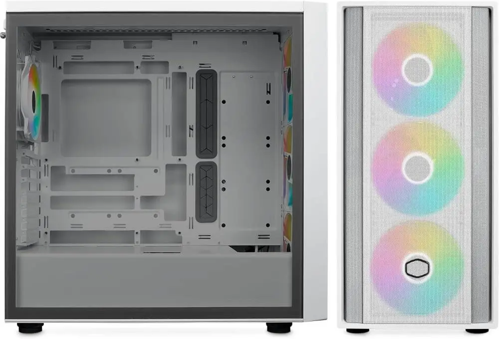 Кутия CoolerMaster MasterBox 600 White ARGB