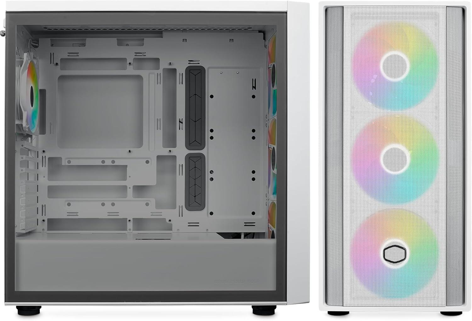 Кутия CoolerMaster MasterBox 600 White ARGB
