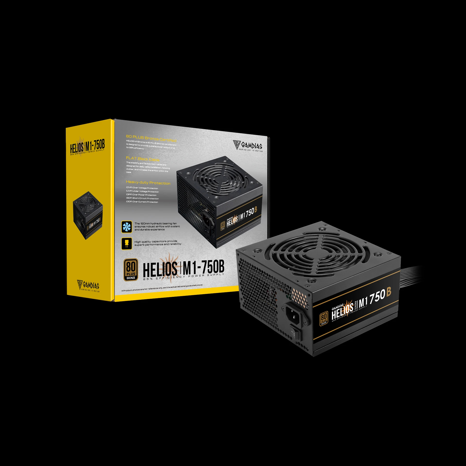Захранване Gamdias HELIOS M1-750B PSU 750W 80 Plus Bronze