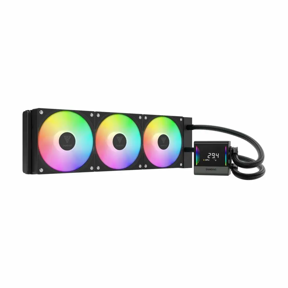 Водно охлаждане за процесор Gamdias Chione E4-360 Water Cooling LCD Screen A-RGB