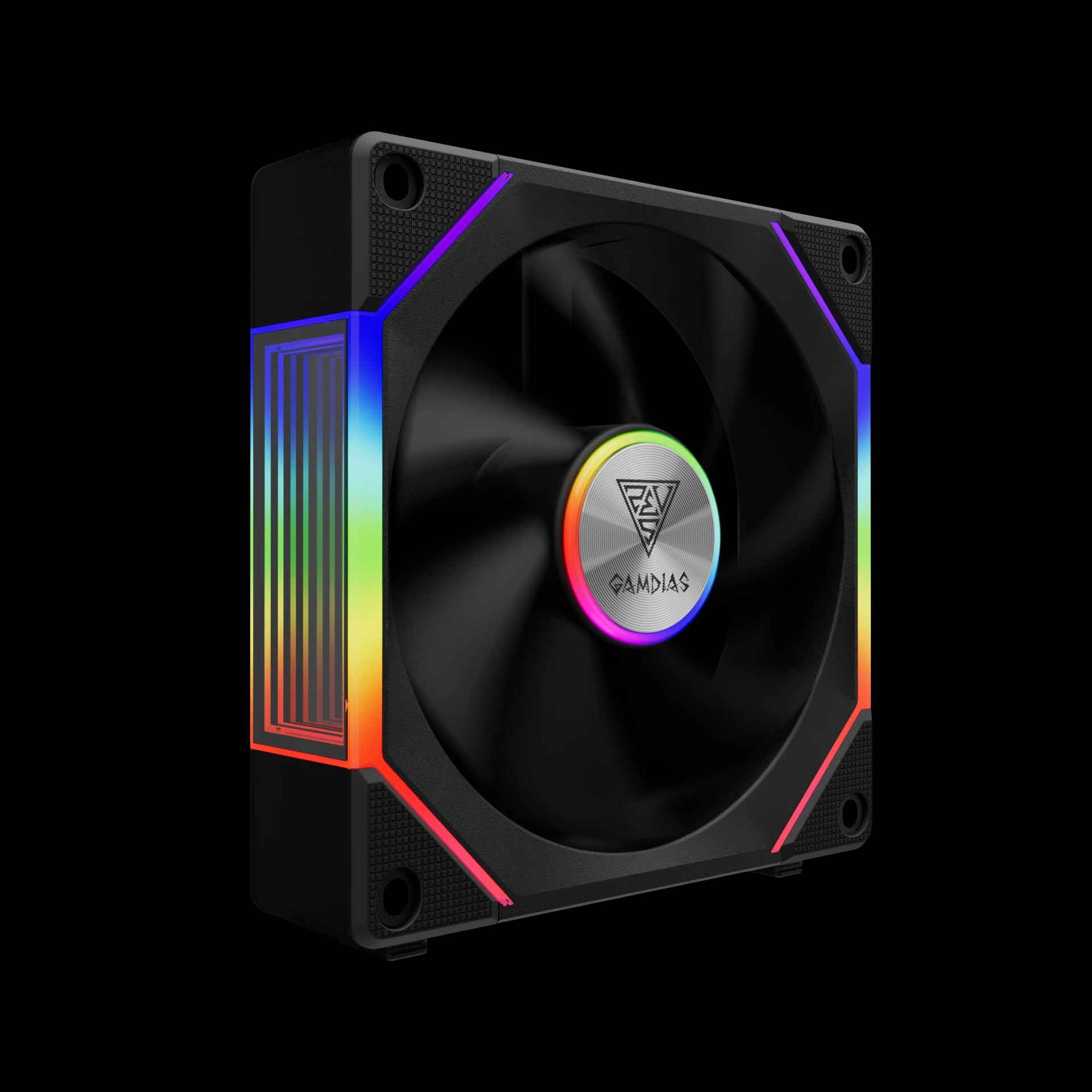 Вентилатори Gamdias AEOLUS P2-1203 Fan Pack 3x120mm, Swappable Fan Blades (Reverse Fan Blades Included), Daisy-Chain, Infinity Mirror, A-RGB