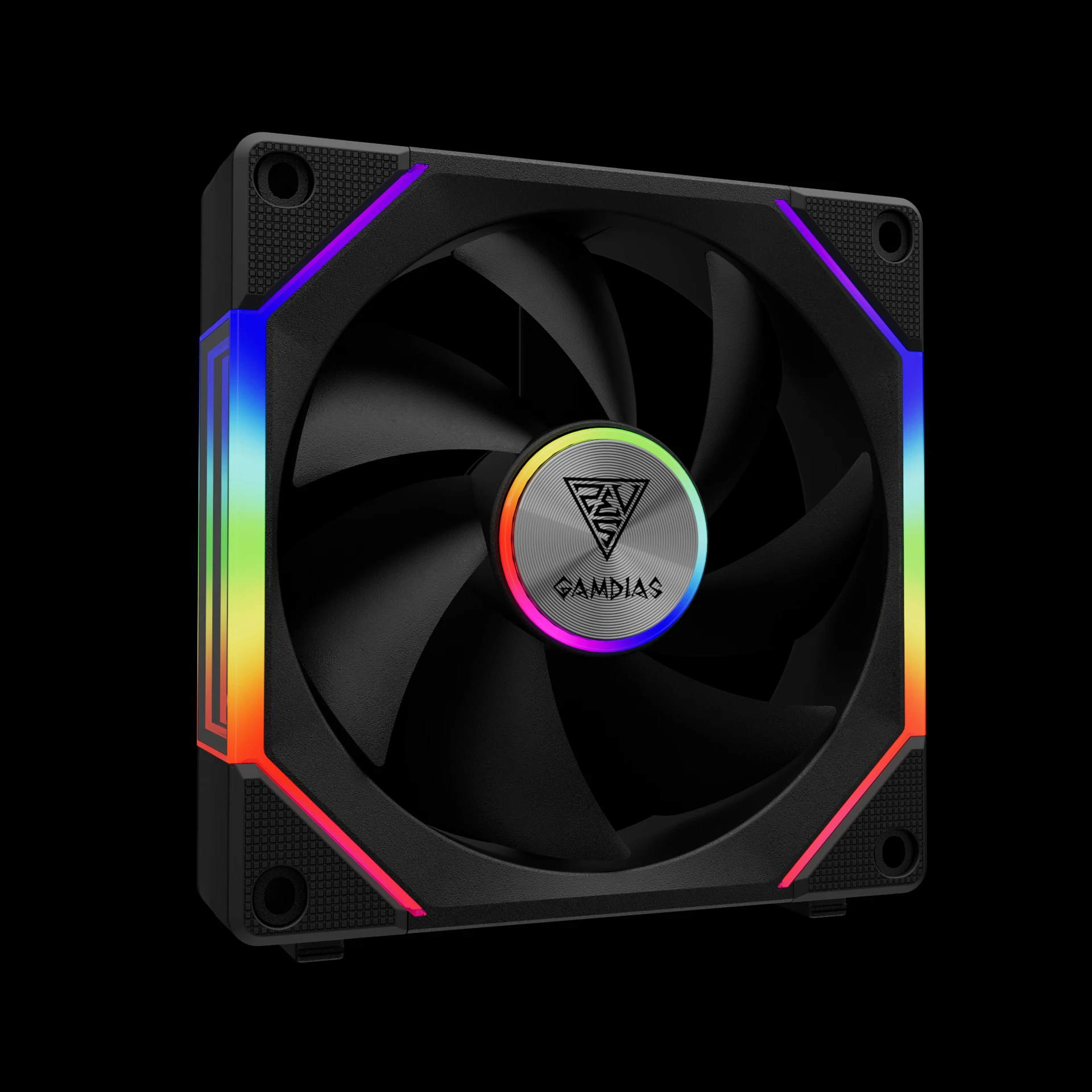 Вентилатори Gamdias AEOLUS P2-1203 Fan Pack 3x120mm, Swappable Fan Blades (Reverse Fan Blades Included), Daisy-Chain, Infinity Mirror, A-RGB