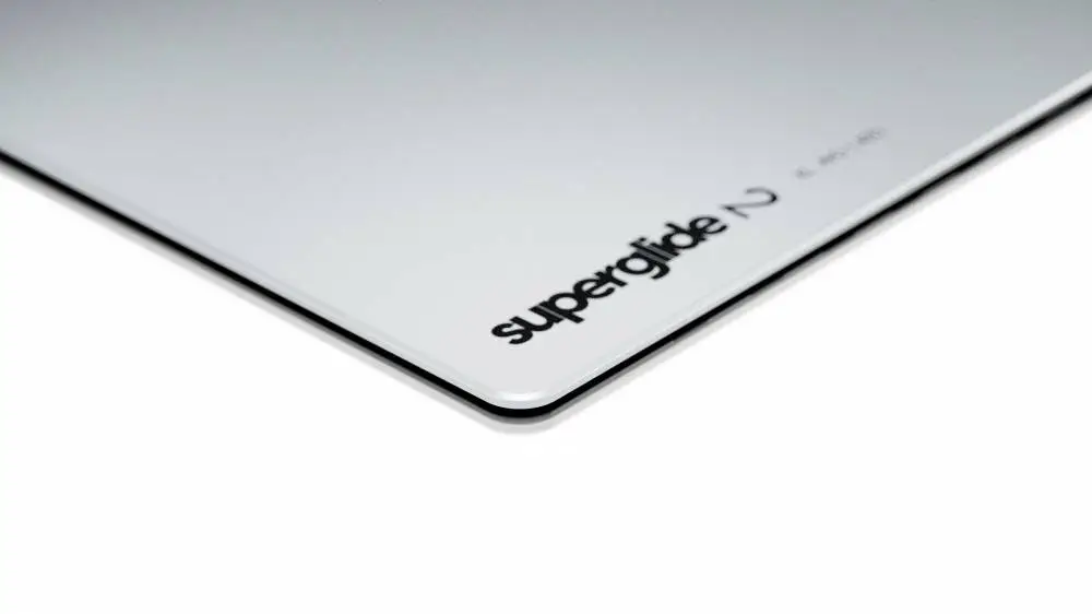Superglide професионален стъклен геймърски пад за мишка Gaming Glass Mousepad Superglide Pad v2 XL White - 490 x 420 mm