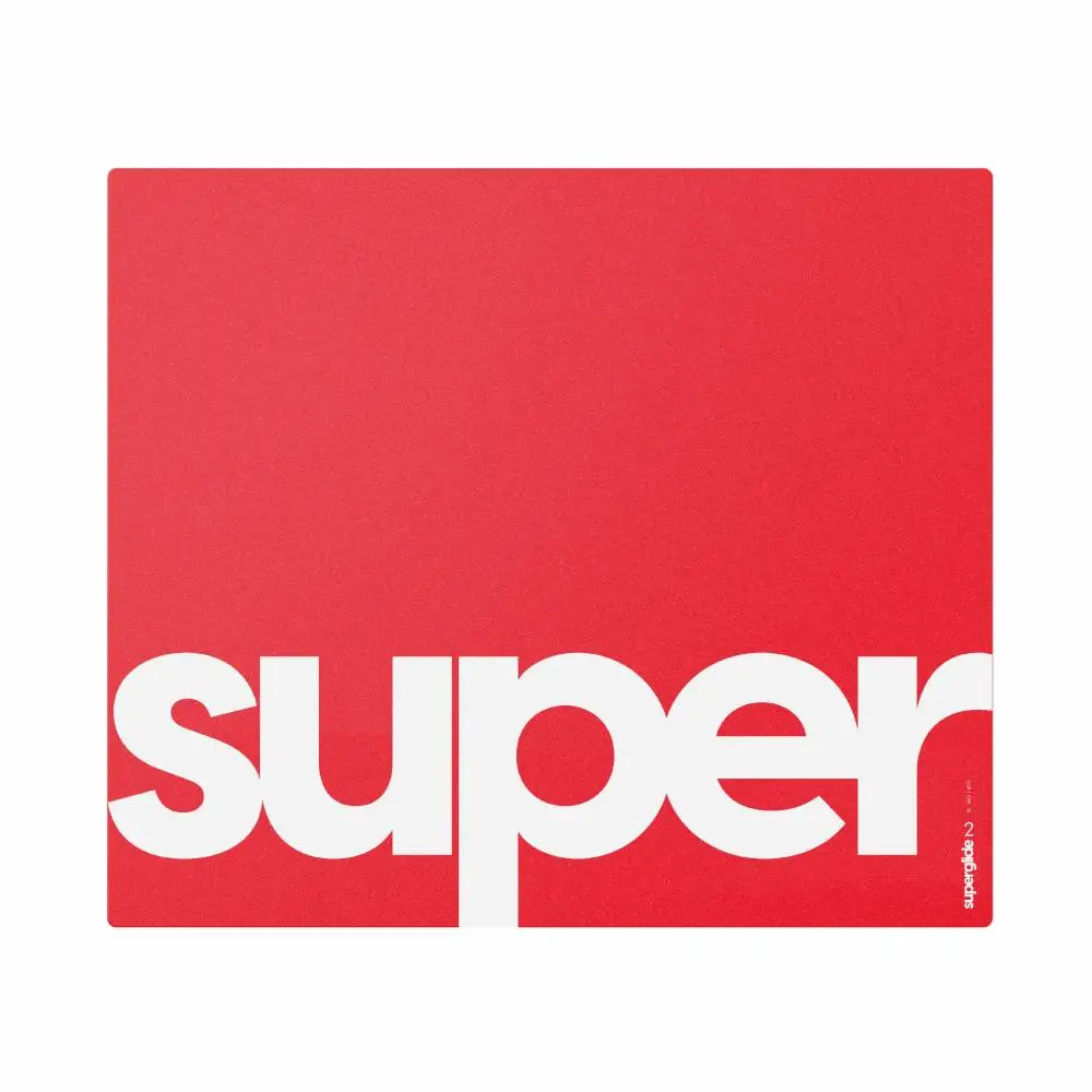 Superglide професионален стъклен геймърски пад за мишка Gaming Glass Mousepad Superglide Pad v2 XL Red - 490 x 420 mm