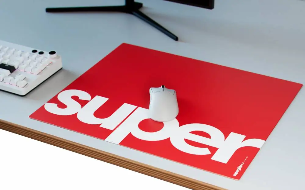 Superglide профессиональный стеклянный игровой пад для мыши Gaming Glass Mousepad Superglide Pad v2 XL Red - 490 x 420 mm