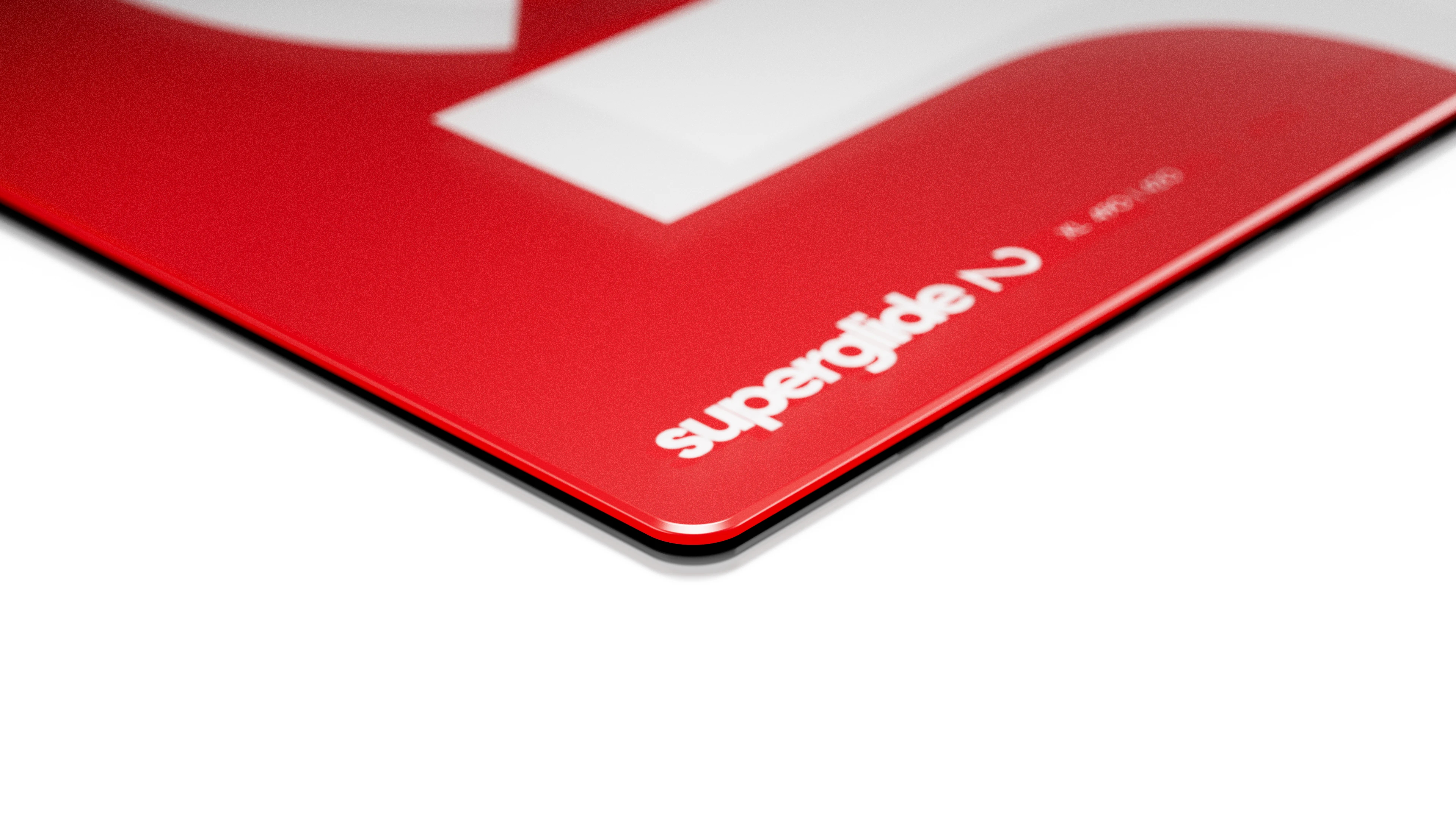 Superglide профессиональный стеклянный игровой пад для мыши Gaming Glass Mousepad Superglide Pad v2 XL Red - 490 x 420 mm