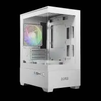Кутия Gamdias AURA GC9M White Case mATX 3 x 120 mm A-RGB, Tempered Glass