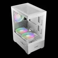 Кутия Gamdias AURA GC9M White Case mATX 3 x 120 mm A-RGB, Tempered Glass