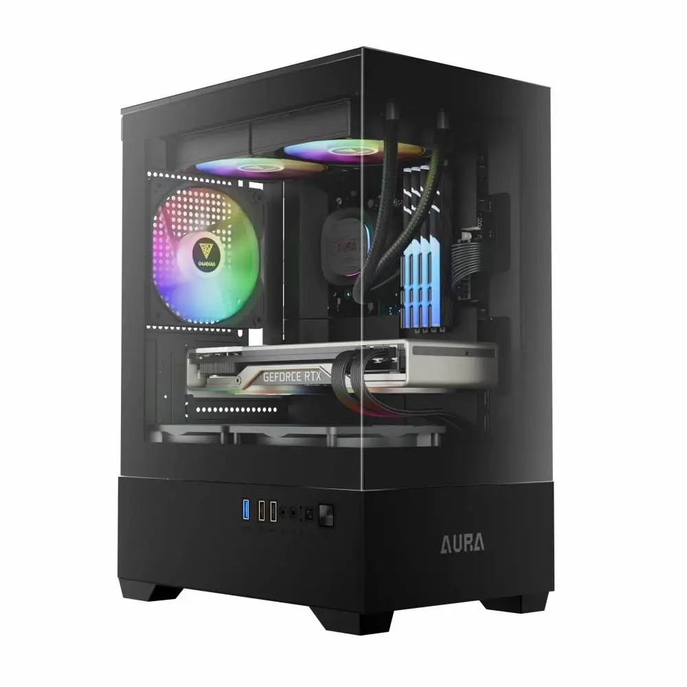Кутия Gamdias AURA GC9M Case mATX 3 x 120 mm A-RGB, Tempered Glass