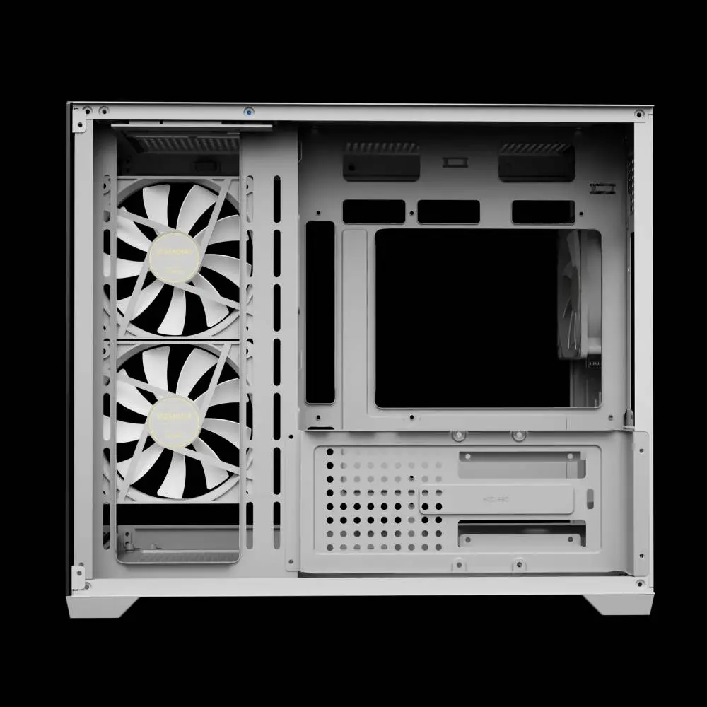 Кутия Gamdias AURA GC10M White Case mATX 3 x 120 mm A-RGB, Tempered Glass